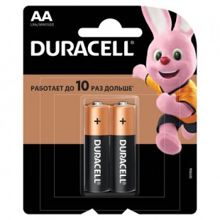 Батарейки алкалиновые DURACELL "Basic", АА, комплект 2 штуки