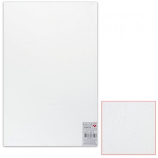 Белый картон грунтованный для живописи, 50х80 см, толщина 2 мм, акриловый грунт, двусторонний