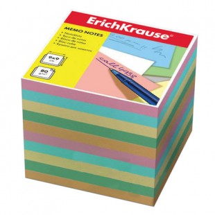 Блок для записей ERICH KRAUSE, 90х90 мм, 900 листов, цветной