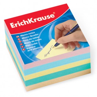 Блок для записей ERICH KRAUSE, 90х90 мм, 500 листов, цветной