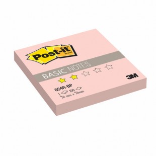 Блок самоклеящийся POST-IT "Basic", 76х76 мм, 100 листов, розовый