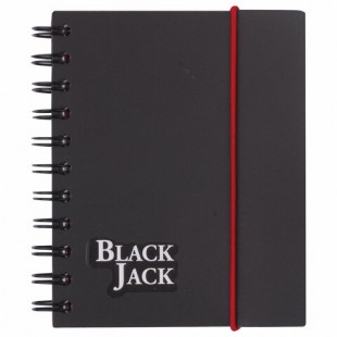Блокнот BRAUBERG "Black Jack", А6, 150 листов, клетка, спираль сбоку