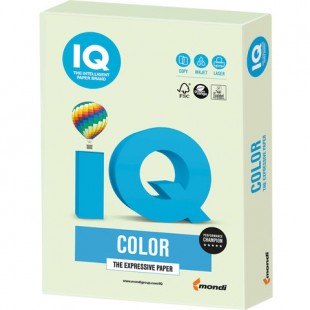 Бумага офисная IQ "Color", А4, 160 г/м2, 250 листов, пастель светло-зеленая
