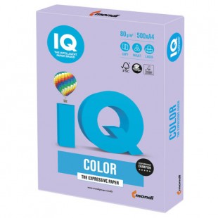 Бумага офисная IQ "Color", А4, 80 г/м2, 500 листов, умеренно-интенсив бледно-лиловый