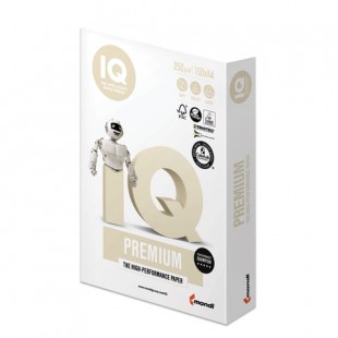 Бумага IQ "Premium", класс "А", А4, 250 г/м2, 150 листов, 170% (CIE), белый