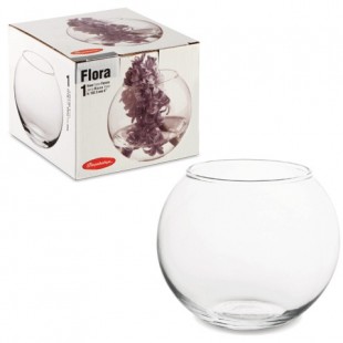 Ваза-шар PASABAHCE "Flora", 10 см, стекло, прозрачный