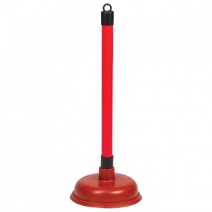 Вантуз ЛАЙМА, клапан 150 мм, рукоятка 35 см, пластик, красный
