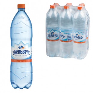 Вода минеральная газированная ЭДЕЛЬВЕЙС, 1,5 л, бутылка