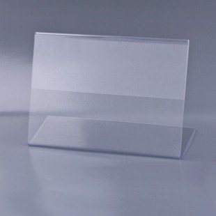Держатель для ценника BRAUBERG, А6, горизонтальный, 150х105 мм, настольный, односторонний, оргстекло, в защитной пленке, 290415