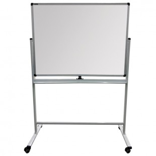 Доска маркерно-меловая на колесах BRAUBERG "Premium", 120х90 см, алюминий, белый/зеленый