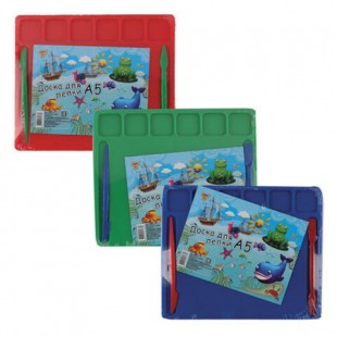 Доска для работы с пластилином А5, 148х210 мм, цветная, 2 стека