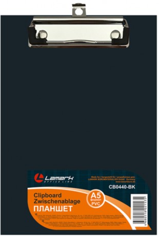 Доска-планшет LAMARK, А5, картон/ПВХ, черный