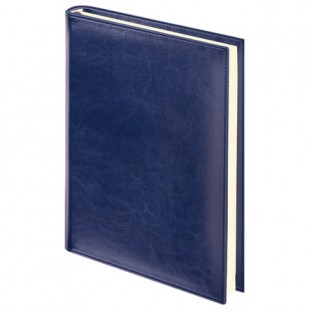 Ежедневник BRAUBERG "Imperial", А5, 160 листов, кожзам, темно-синий