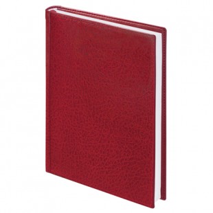 Ежедневник BRAUBERG "Profile", А5, 160 листов, фактурная кожа, бордовый