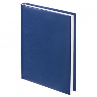 Ежедневник BRAUBERG "Select", А5, 160 листов, под зернистую кожу, темно-синий