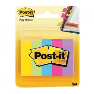 Закладки самоклеящиеся POST-IT Professional, бумажные, 12,7 мм, 5 цветов х 100 шт