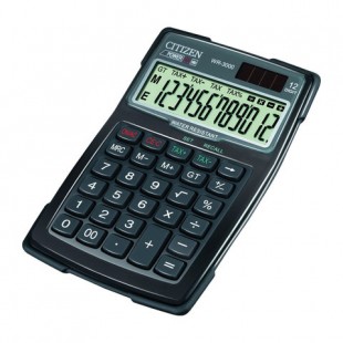Калькулятор водопыленепроницаемый CITIZEN "WR-3000", 12 разрядов, 152x106х38 мм, пластик, черный
