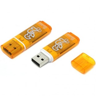 Флэш-диск SMARTBUY "Glossy", 32 GB, USB 2.0, оранжевый