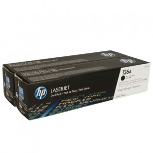 Картридж лазерный HP (CE310AD) LaserJet CP1025/CP1025NW, черный, комплект 2 шт., оригинальный, ресурс 2*1200 стр.