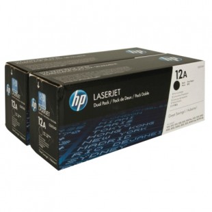 Картридж лазерный HP "Q2612AF", 2000 страниц, черный, 2 штуки