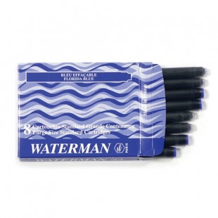 Чернильные картриджи WATERMAN, синий, комплект 8 штук
