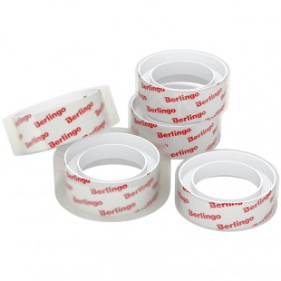 Клейкая лента BERLINGO, 19 мм х 33 м, 38 мкм, пп, прозрачный