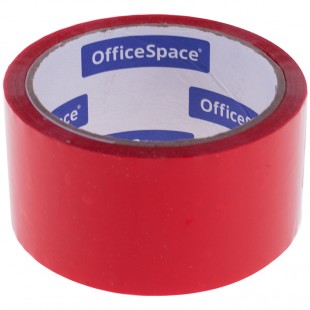 Клейкая лента OFFICE SPACE, 48 мм х 40 м, 45 мкм, пп, красный