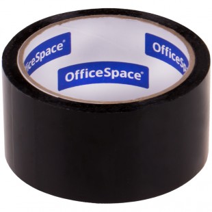 Клейкая лента OFFICE SPACE, 48 мм х 40 м, 45 мкм, пп, черный