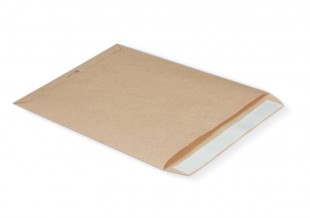 Конверт-пакет РОДИОН, С4, отрывная полоса, крафтовая бумага, коричневый