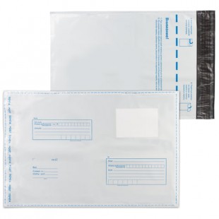 Конверт-пакет полиэтиленовый С4, 229х324 мм, отрывная полоса, "Куда-Кому"