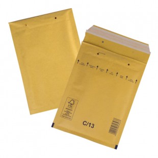 Конверты-пакеты с прослойкой из пузырчатой пленки, комплект 100 шт., 170х220 мм, отрывная полоса, крафт, коричневый, С/0-G