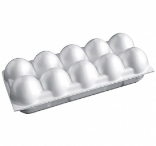 Контейнер для яиц одноразовый SV, 250х105х35 мм, впс, белый