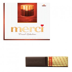 Конфеты шоколадные MERCI "Ассорти из темного шоколада", 250 г, коробка