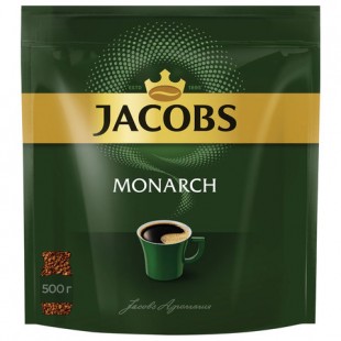 Кофе сублимированный JACOBS "Monarch", 500 г, пакет