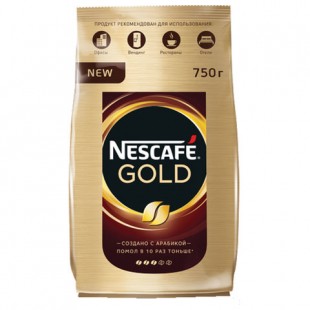 Кофе сублимированный NESCAFE "Gold", 750 г, пакет