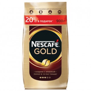 Кофе растворимый NESCAFE "Gold", 900 г, мягкая упаковка