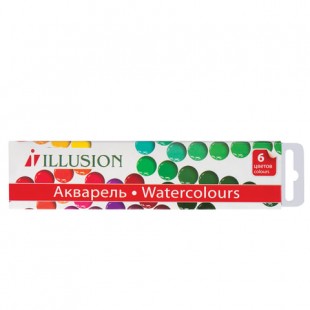 Краски акварельные ГАММА "Illusion", 6 цветов, медовые, картон