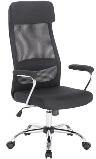 Кресло руководителя BRABIX "Flight EX-540", сетка/металл, черный