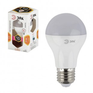 Лампа светодиодная ЭРА, 11 (100) Вт, цоколь E27, грушевидная, теплый белый свет, 25000 ч., LED