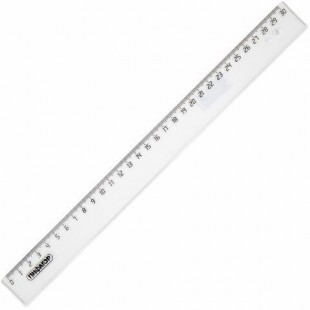 Линейка ПИФАГОР, 30 см, пластик, прозрачный