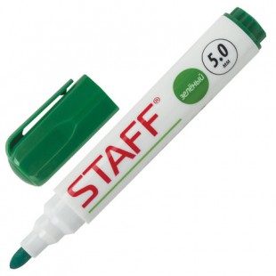 Маркер для доски STAFF, круглый наконечник 5 мм, зелёный