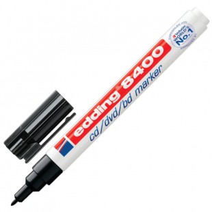 Маркер перманентный EDDING "8400", пулевидный наконечник 0,5-1 мм, черный