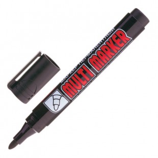 Маркер перманентный CROWN "Multi Marker", круглый наконечник 3 мм, черный