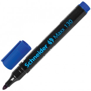 Маркер перманентный SCHNEIDER "Maxx 130", круглый наконечник 1-3 мм, синий
