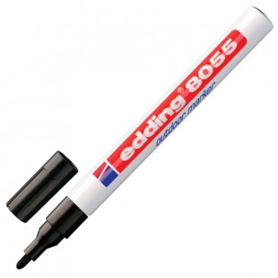 Маркер для наружных работ EDDING "8055", пулевидный наконечник 1-2 мм, черный