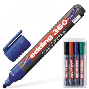 Маркеры для доски EDDING, круглый наконечник 1,5-3 мм, набор 4 цвета