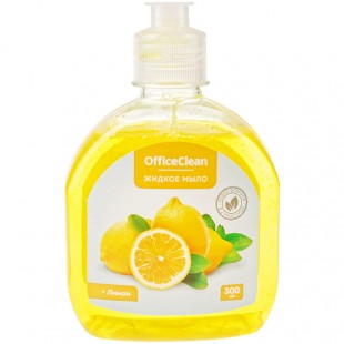 Мыло жидкое OFFICE CLEAN "Лимон", 300 мл, флип-топ