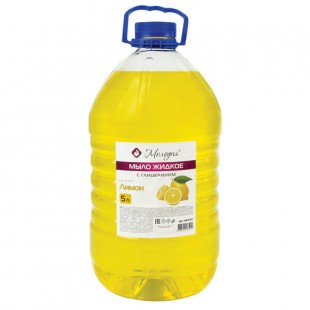 Мыло жидкое МЕЛОДИЯ "Лимон с глицерином", 5 л, пэт