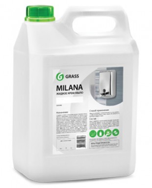 Мыло-крем жидкое GRASS "Milana жемчужное", увлажняющее, 5 л, канистра