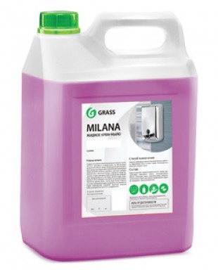 Мыло-крем жидкое GRASS "Milana черника в йогурте", увлажняющее, 5 л, канистра